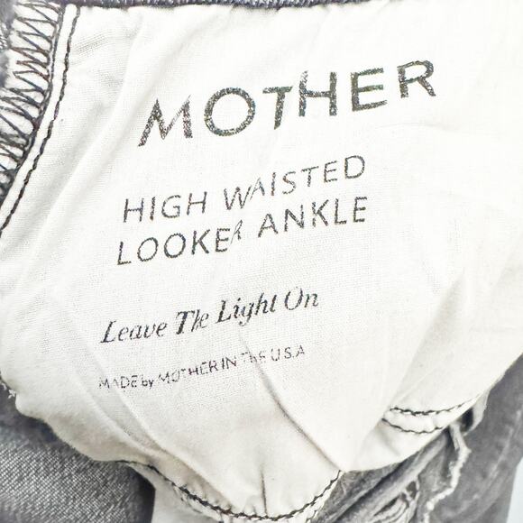 Mother High Waisted Looker Ankle Leave The Lights On Gray Denim Jean Size 30 - Picture 6 of 10